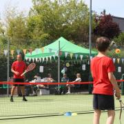 Action from Bubwith Tennis Club's 24-hour tennis marathon, which raised £1,600 for Yorkshire Air Ambulance. Picture: Bubwith Tennis Club