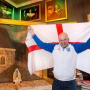 York Business man Phil Pinder at the Hole in the Wand. He is preparing for his trip to Wembley to see England in the Euro 2020 Final on Sunday.  Picture: Frank Dwyer
