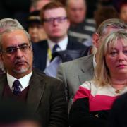 Andy and Carolyne Michael at the Ukip spring conference in 2015. (PA)