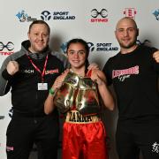 Legions Gym boxer Rosanna Bycroft celebrates becoming a National Champion. Picture: Andy Chubb/England Boxing