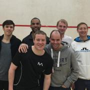 Dunnington squash star Chris Simpson (far left) was in action against Doncaster
