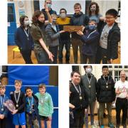 The trophy winners at the 2021 York Interschool Chess tournament