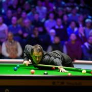 Ronnie O'Sullivan during his first round match with Michael White at the Barbican. Picture: Mike Egerton/PA Wire