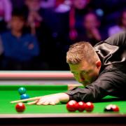 Kyren Wilson in action against Ben Woollaston, during day nine of the Cazoo UK Championship at the York Barbican. Picture date: Wednesday December 1, 2021. Picture: Martin Rickett/PA Wire