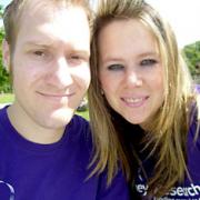 Dan Skelton with his friend Carrie Wass at the Kidney Research Walk in London