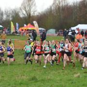 Katy Wood (number 194) to the fore at the start of the senior women’s race