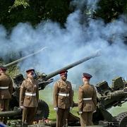 The 42 gun salute to mark the Queen's Platinum Jubilee in York Museum Gardens.  Pic by Megi Rychlikova