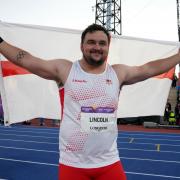 City of York Athletics Club’s Scott Lincoln celebrates winning bronze in the shot put at the 2022 Commonwealth Games in Birmingham. Picture: Martin Rickett/PA Wire