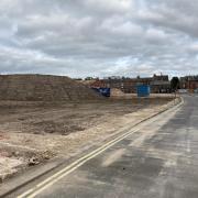 Work is almost complete to clear the former York City football ground, Bootham Crescent, with the backs of homes in Newborough Street now visible. Pictures: Haydn Lewis