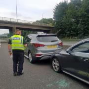 Brave dad uses own car to stop out-of-control vehicle on M62
