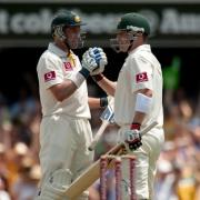 Brad Haddin (left) and Mike Hussey (right)