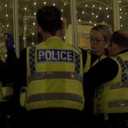 A scene from a video of police on patrol in York city centre last weekend, dealing with alleged drunk and disorderly behaviour