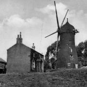 Holgate Windmill and the miller's house circa 1920 - photo from City of York Council Explore Archives