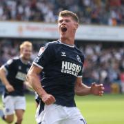 York-raised and Leeds United loanee Charlie Cresswell celebrates scoring for Millwall. (Photo: James Manning/PA Wire)