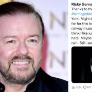 Ricky Gervais on Twitter saying how much he loves York