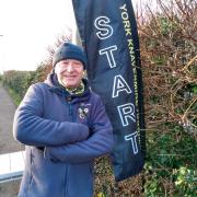 BRASS MONKEY: Founder Brian Hughes on York's mid-winter half marathon. Pictured: Brian at the starting line
