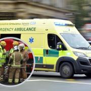 Firefighters and Yorkshire ambulance were at the scene