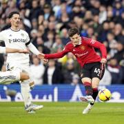 Alejandro Garnacho netted Manchester United's second goal against Leeds late on after coming off the bench.