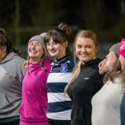 Members of Pocklington's new women's team were all smiles at a recent training session.