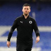 Boreham Wood manager Luke Garrard (centre) inspects the pitch before the Emirates FA Cup fifth round match at Goodison Park, Liverpool. Picture date: Thursday March 3, 2022..