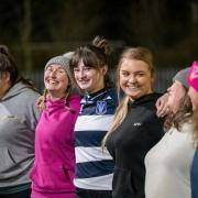 Members of Pocklington's new women's team were all smiles at a recent training session