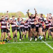 Malton & Norton Under 17s celebrate their Yorkshire Cup win, after beating Pontefract 20-15 in the final.