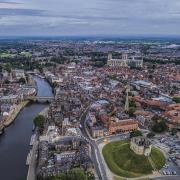 York past and present from above
