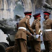 The 4th Regiment, The Royal Regiment of Artillery, at York Museum Gardens, firing a 21 Gun Salute for the King's Coronation. Picture: Crown Copyright 2023