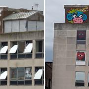 A new mural takes shape at Low Ousegate in York
