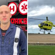 Alex Clark who is a Yorkshire Air Ambulance technical crew member . Picture: PA