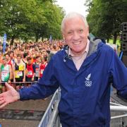 The late Harry Gration, pictured starting a York 10k event
