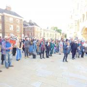 The rally in support of Palestinians in York city centre