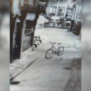 The 'ghostly bike' in York's Shambles captured on CCTV (Image - Shambles Market)