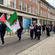 'Free Palestine' protesters marching through York city centre today