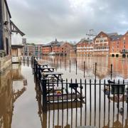 Flooding in King's Staith this morning (Thursday, November 2)