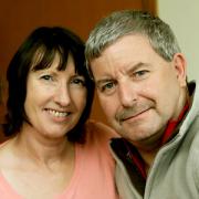 Former soldier Andy Henwood with his, wife, Wendy
