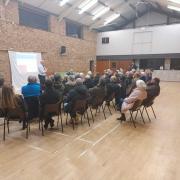 The Communities Against Toxins meeting against plans for an asphalt plant at Allerton, North Yorkshire