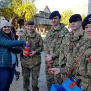 York army cadets sell poppies on Remembrance Day