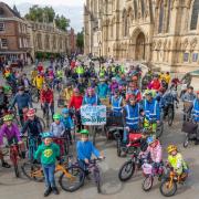 York Cycle Campaign on a previous community cycle ride outside the Minster
