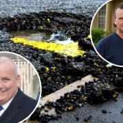 Government funding for road repairs in York will cover just three per cent of the council’s highway budget with Cllr Martin Rowley, left, and Cllr Pete Kilbane