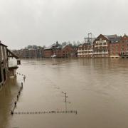 Flooding on the River Ouse in York at King’s Staith