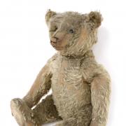 A Circa 1911 Steiff Yellow Mohair Jointed Teddy Bear – Estimate: £1,800-2,200•	A Pair of Late 18th Century Green Silk Lady's Shoes – Estimate: £800-1,200•	An Intricately Carved Knitting Stick 'Miss G