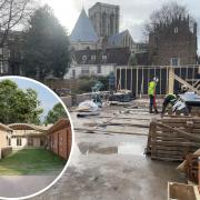 The site of the new residential quarters in the heritage quad, at York Minster
