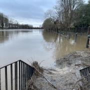 Flooding at Lendal landing this morning (January 30)