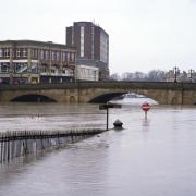 The flooded River Ouse in York in January 2024