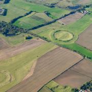 The Thornborough Henges seen from the air