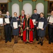 Recipients of the Tankards with the Governor of the Merchant Adventurers