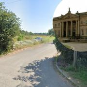 The entrance to Wigginton Playing Fields with, inset, York Crown Court. Main picture: Google