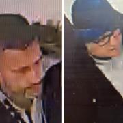North Yorkshire Police has released CCTV stills of two men it wishes to speak to