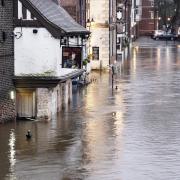 King's Staith in York flooded in December